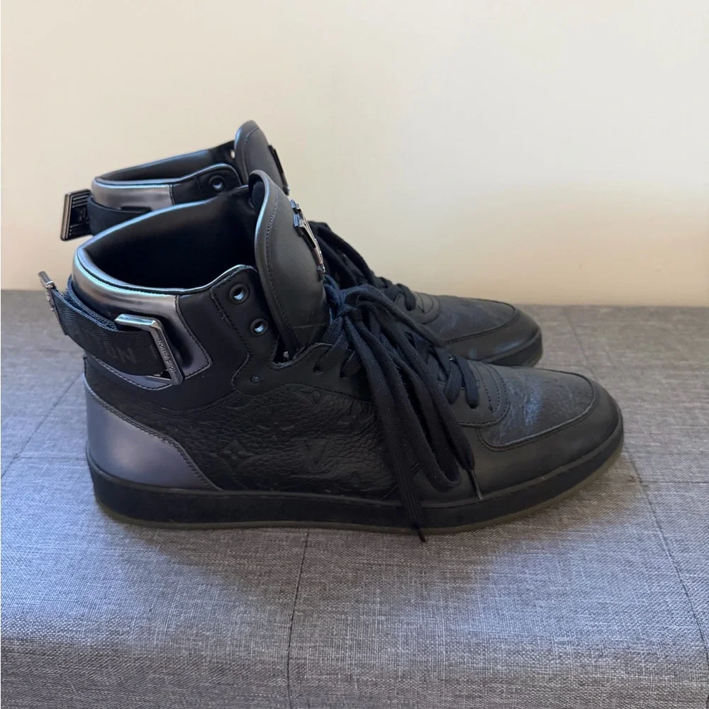Louis Vuitton Black Leather Sneakers - Picture 4 of 5
